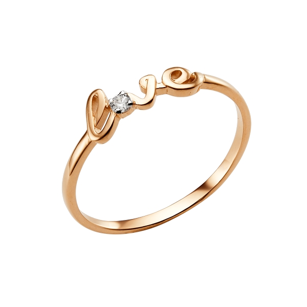 Кольцо, золото, фианит, 008051-1100